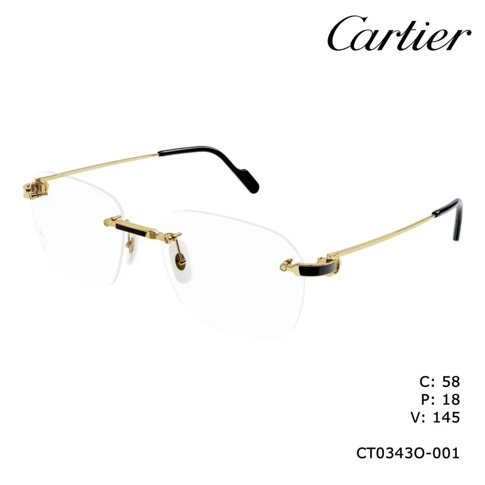 Cartier CT0343o-001 Eyeglasses Gold Premi√®Re De Metal
